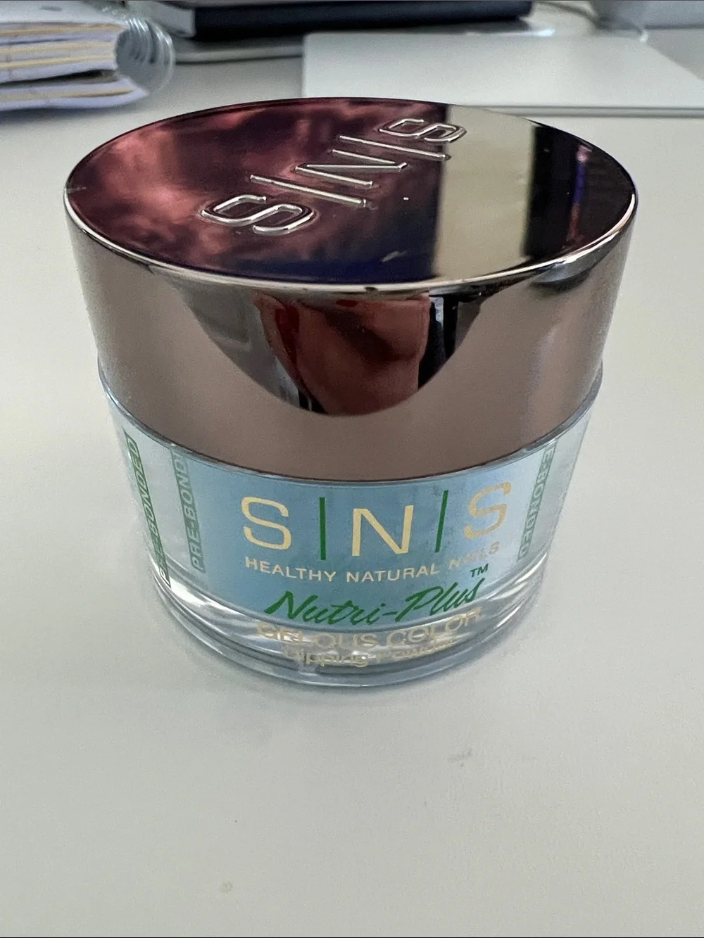 SNS Nutri-Plus Gelous Color Dipping Powder - Blue Curaçao (LG 04) - 1oz